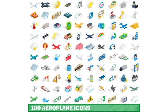 100 Aeroplane Icons Set: A Practical Resource for Designers and Travel Businesses