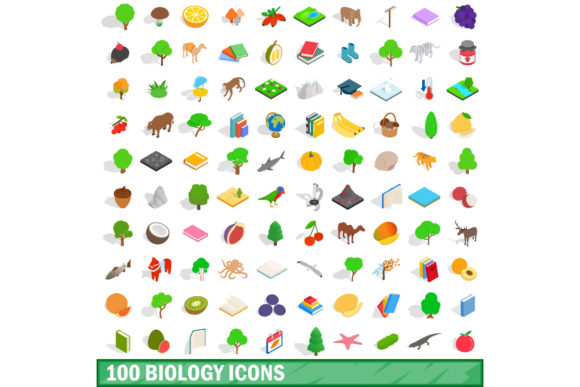 100 Biology Icons Set: A Practical Resource for Visual Communication in Science and Education