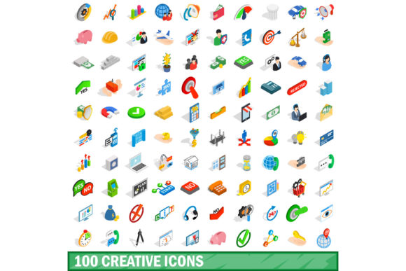 100 Creative Icons Set: A Versatile Design Resource
