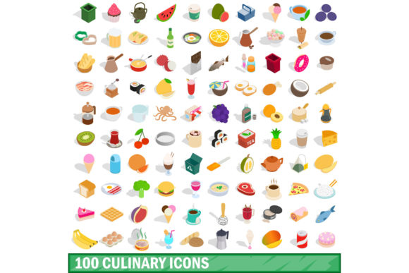 100 Culinary Icons Set: A Practical Design Resource for Food Brands