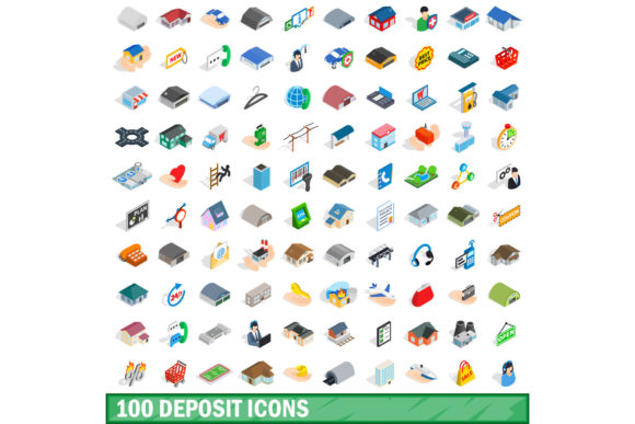 100 Deposit Icons Set for Creators