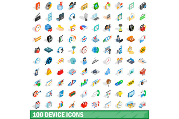 100 Device Icons Set, Isometric 3D Style: A Practical Evaluation
