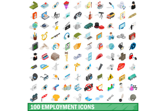 100 Employment Icons Set: Visuals That Speak to Every Stage of Work Life