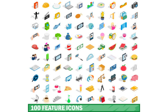 100 Feature Icons Set: Visual Clarity for Any Project
