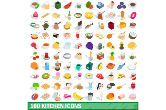 100 Kitchen Icons Set for Clearer Visual Communication