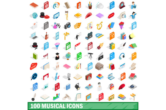 100 Musical Icons Set for Modern Design
