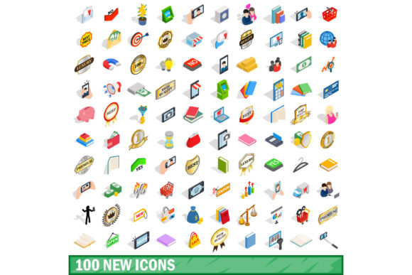 100 New Icons Set, Isometric 3D Style: A Fresh Take on Visual Communication
