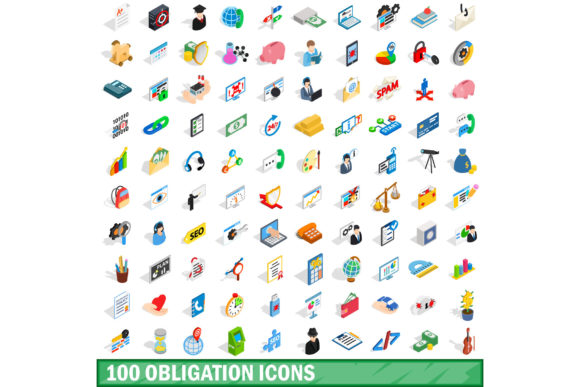 100 Obligation Icons Set: A Versatile Tool for Clear Visual Communication