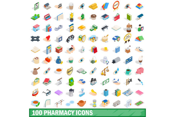 100 Pharmacy Icons Set: A Strategic Tool for Clear Communication and Brand Identity