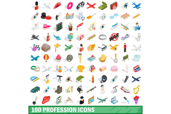 100 Profession Icons Set: A Visual Library for Every Industry and Career