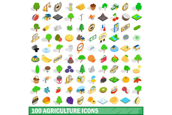 Essential 100 Agriculture Icons Set for Modern Creatives