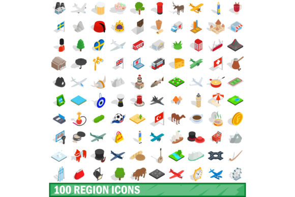 Exploring the 100 Region Icons Set in Isometric 3D Style: A Visual Guide for Modern Design