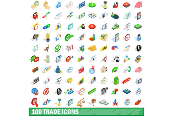 How the 100 Trade Icons Set, Isometric 3D Style Transforms Visual Communication in Business