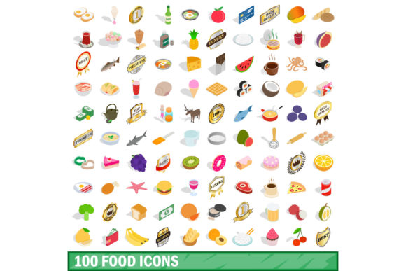Isometric 3D Food Icons: Evaluating the 100 Icon Set for Practical Use