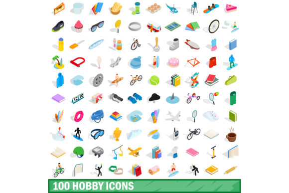 Isometric 3D Hobby Icons Set: A Visual Toolkit