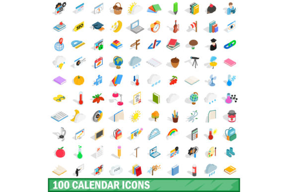 Master Modern Design with 100 Calendar Icons Set
