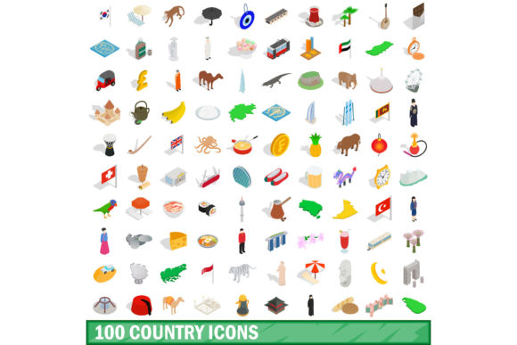 The 100 Country Icons Set Every Designer Needs