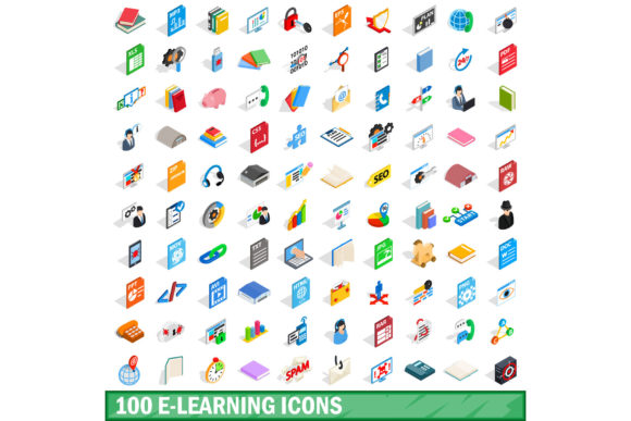 The Visual Language of Learning: Unlocking the Potential of a 100 E-Learning Icons Set