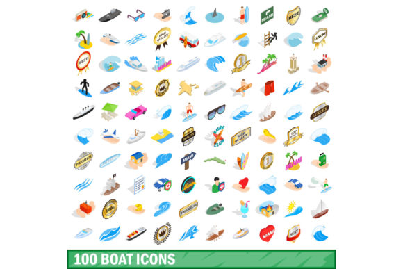Unlocking Versatility with the 100 Boat Icons Set, Isometric 3D Style