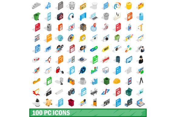 Unlocking Visual Communication with a 100 PC Icons Set in Isometric 3D Style