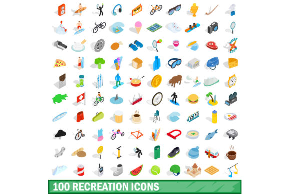 Unlocking Visual Communication with a 100 Recreation Icons Set