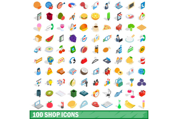 Why the 100 Shop Icons Set, Isometric 3D Style Is a Game-Changer for Modern Design